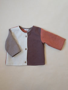 Buttoned Shirt | Colour block | Clay