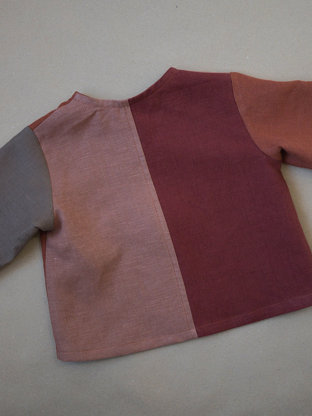 Buttoned Shirt | Colour-block | Fire | One of a kind