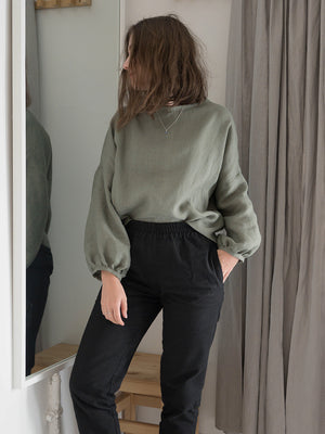 Puffy sleeves blouse