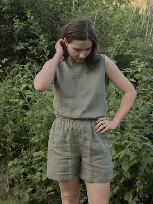 Back to basics short pant - 100% linen - Lanene kratke hlače