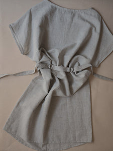 Belted dress - Natural linen
