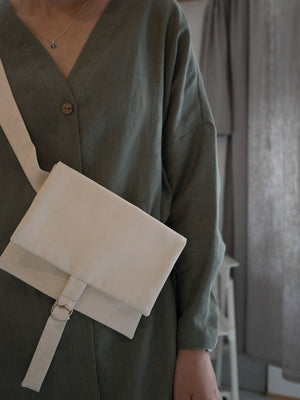 Belt bag - GOTS cerified organic cotton - Torbica iz organskega bombaža