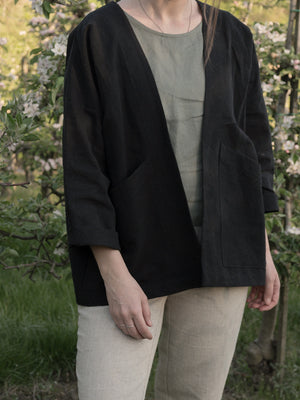 Basic kimono jacket - 100% linen - Kimono - 100% lan