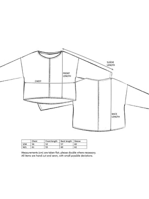 Crop linen tee | long sleeves  - 100% linen - 100% lan - lanena bluza