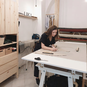 About LUCI - Minimal and timeless designs, comfortable fit and natural, high quality fabrics.  I believe in creating beautiful and sustainable pieces made to last through life.  All items are designed, cut, sewn and packed for you all in my studio in Maribor, Slovenia.