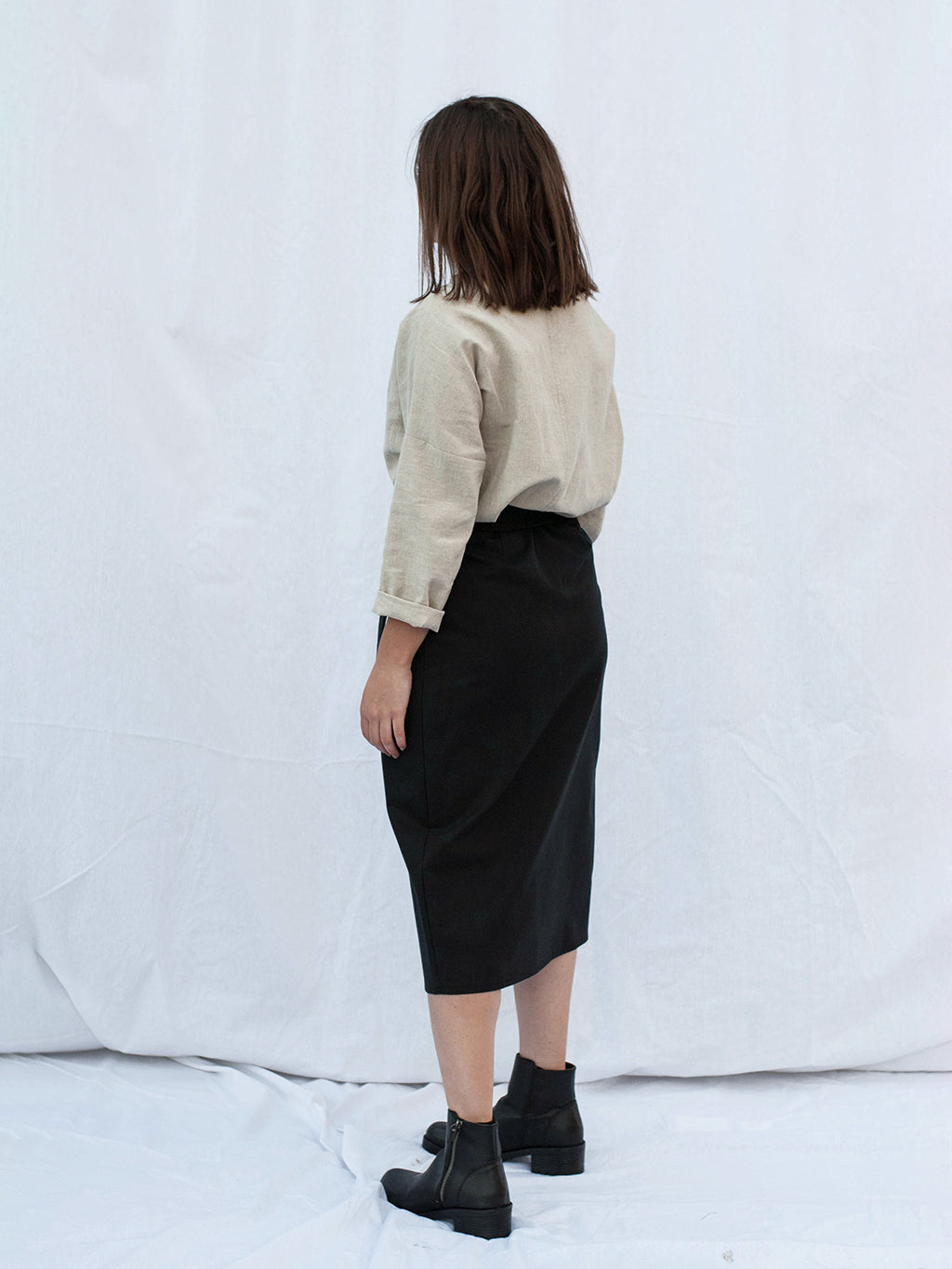 Wrapped pencil skirt