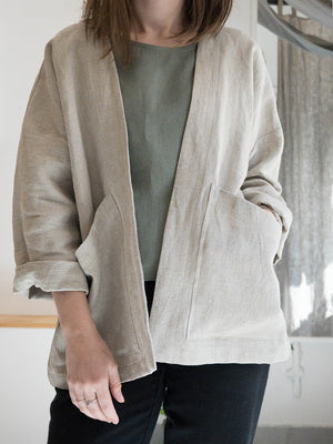 Basic kimono jacket - 100% linen - Kimono - 100% lan