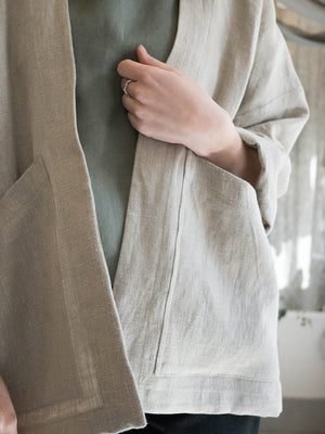 Basic kimono jacket - 100% linen - Kimono - 100% lan