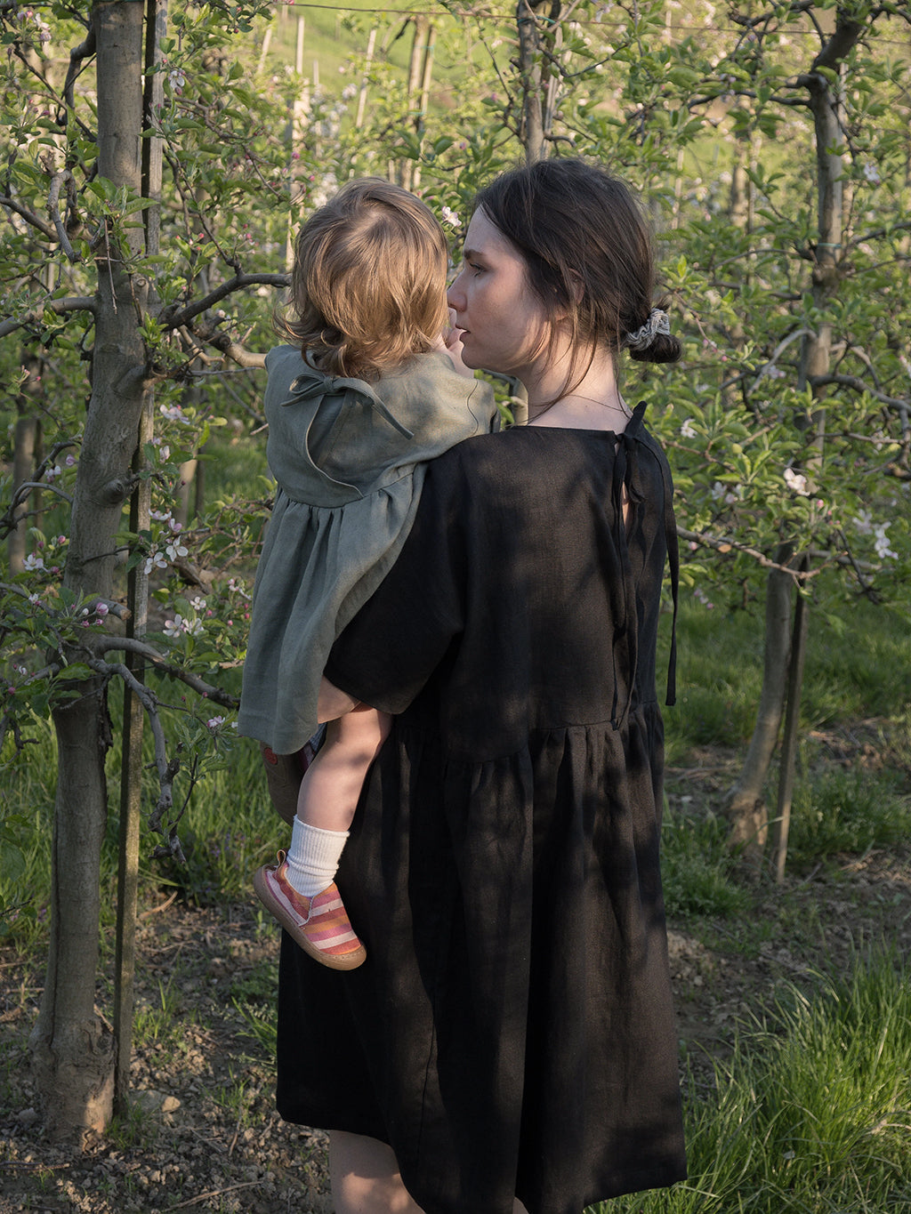 Oversized Linen Dress - Pregnancy and nursing friendly - Lanena obleka