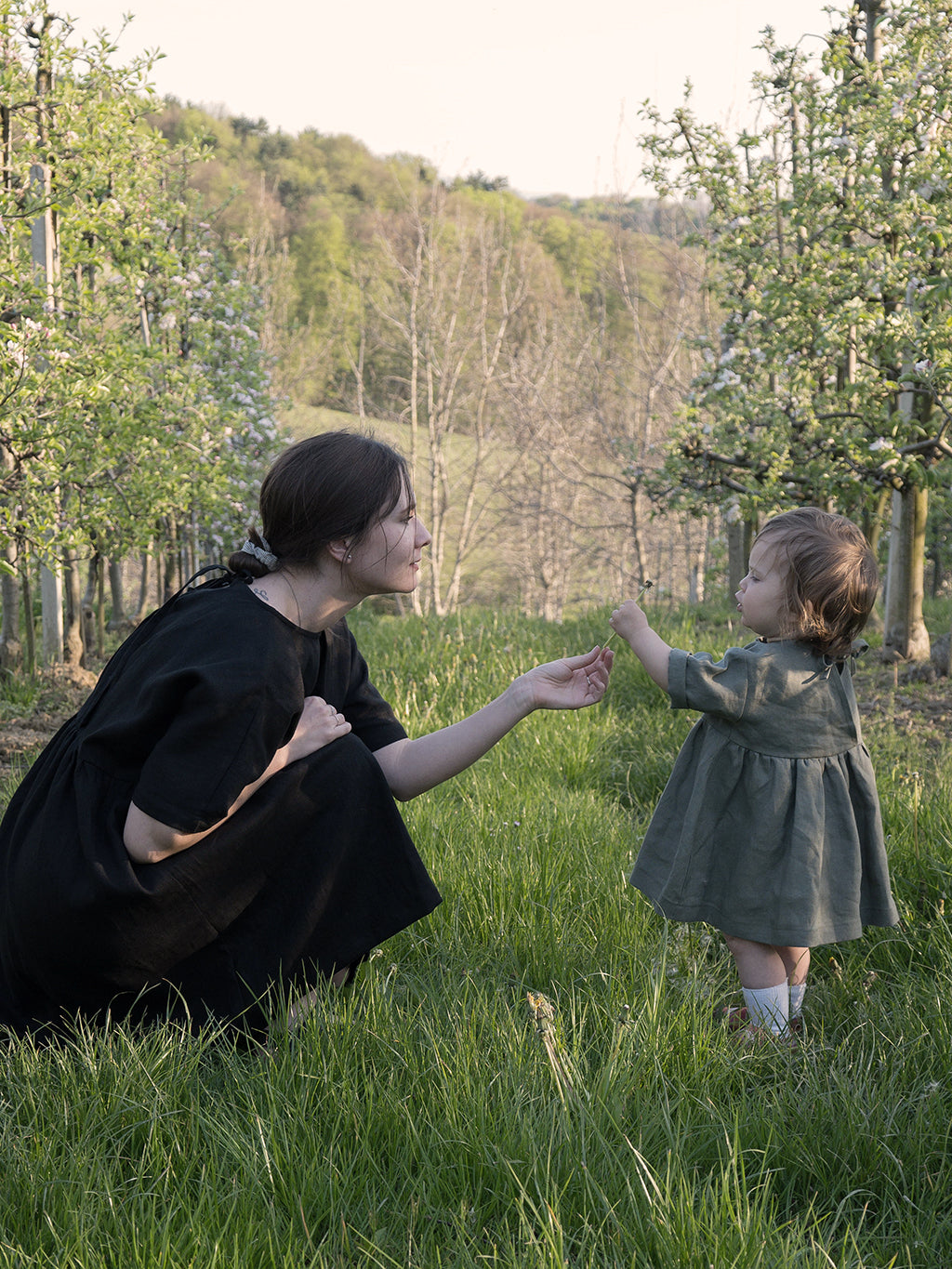 Oversized Linen Dress - Pregnancy and nursing friendly - Lanena obleka