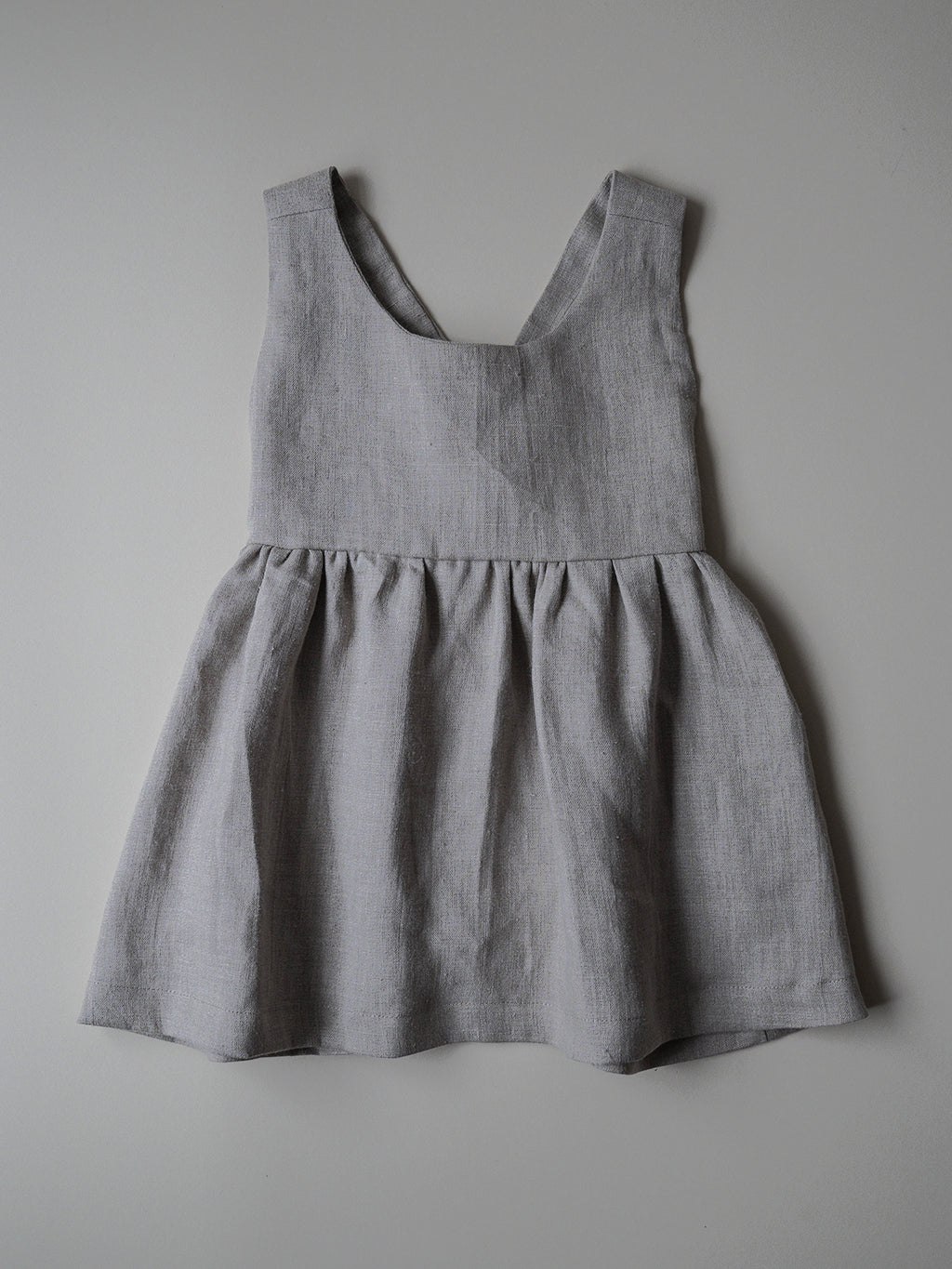 Pinafore Dress 0-6 years- Dekliška lanena obleka