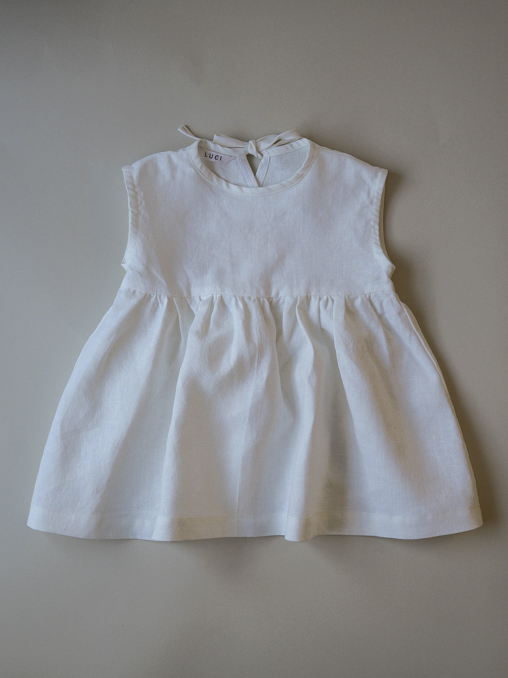 Summer Dress - 0-6 years - 100% linen - Dekliška lanena obleka