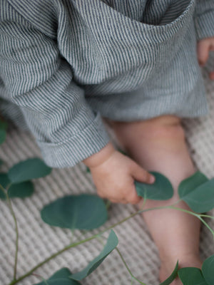 Baby Wrap Shirt - Lanena srajca na preklop za dojenčke - 100% linen - 100% lan