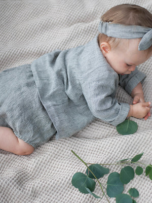 Baby Wrap Shirt - Lanena srajca na preklop za dojenčke - 100% linen - 100% lan