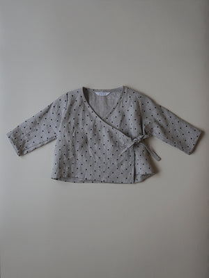 Baby Wrap Shirt - Lanena srajca na preklop za dojenčke - 100% linen - 100% lan